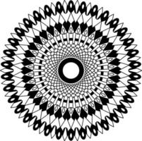 diseño de mandala para colorear, blanco y negro, vector, ilustración, arte, vintage vector