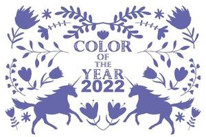 Color of the year 2022, very peri, violet. vector