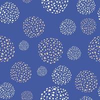 watercolor seamless pattern dots in in the form of a circle on blue vector