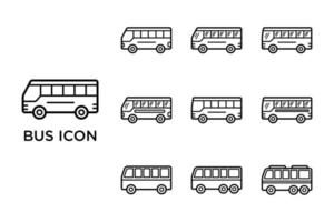plantilla de diseño de vector de icono de autobús en blanco