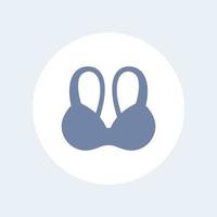 bra icon isolated on white vector