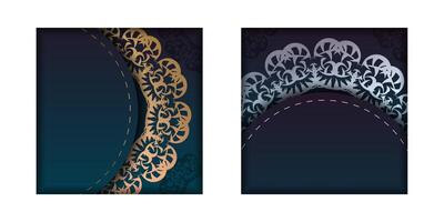 Two banners with lace patterns on them vector