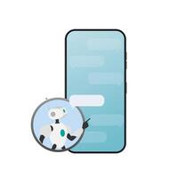 Chatbot icon. The robot is in dialogue. Good for applications, sites and topics related to automatic replies and artificial intelligence. . vector
