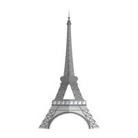 The eiffel tower is shown in a cartoon style vector