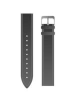 Black strap for men's watches. Leather watchband vector. Isolated. vector