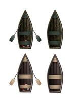 Boat for sailing in a realistic style. View from above. illustration. vector