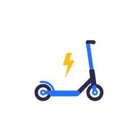 kick scooter, electric transport vector icon