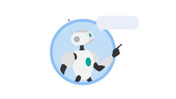 Chatbot icon. The robot is in dialogue. Good for applications, sites and topics related to automatic replies and artificial intelligence. . vector