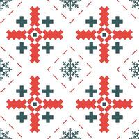 Towel with ornament, called rushnyk in . Embroidered good like handmade cross-stitch ethnic Ukraine pattern. vector