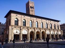 Palazzo del Podesta in Piazza Maggiore. Old Bologna city center. Italy photo