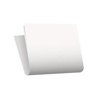 Realistic curved white sheet of paper. Vector. vector