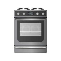Stove in a realistic style. Modern oven for the kitchen. Isolated. Vector.