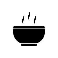 Soup meal vector icon, hot food symbol