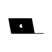 Laptop silhouette icon vector
