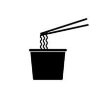 Noodle cup icon outline vector