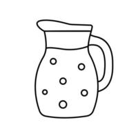 jarra de jugo icono vector