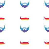 patrón sin costuras. contorno de rostro masculino con colores lgbt. logo hombre con barba para temas lgbt. vector. vector