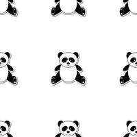 patrón sin fisuras con panda. fondo sin fin. bueno para postales, impresiones, papel de regalo y fondos. vector. vector