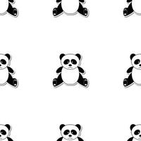 Seamless pattern with panda. Endless background. Good for postcards, prints, wrapping paper and backgrounds. Vector. vector