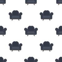Seamless pattern with vintage armchair. Suitable for backgrounds, postcards, and wrapping paper. Vector. vector