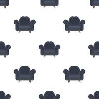 Seamless pattern with vintage armchair. Suitable for backgrounds, postcards, and wrapping paper. Vector. vector