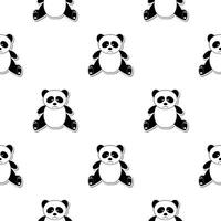 Seamless pattern with panda. Endless background. Good for postcards, prints, wrapping paper and backgrounds. Vector. vector