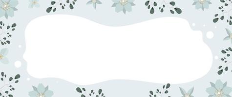 Background for a card, wedding invitation or poster with a place under the text. White background with flowers and leaves. Vector. vector