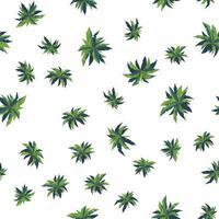 Seamless pattern from palm trees top view. vector