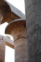 Ancient columns at the Temple of Karnak. Egypt