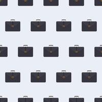 Suitcase business seamless pattern. Suitcase for documents and laptop. Background for business. Flat style. Vector. vector