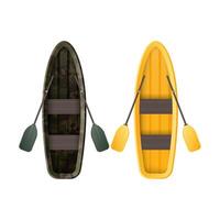 Boat for sailing in a realistic style. View from above. . vector