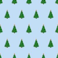 Christmas tree seamless pattern. Endless background on a Christmas theme. Vector. vector