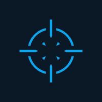 crosshair icon, symbol vector