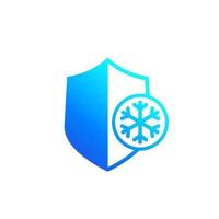 Frost resistant or cold resistance icon vector