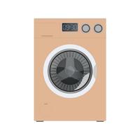 Washing machine in a flat style isolated on white background. Washing machine icon. Vector. vector