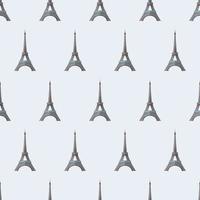 Seamless pattern with eiffel tower. Endless background. Good for postcards, prints, wrapping paper and backgrounds. Vector. vector