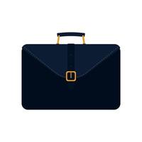 Black business suitcase. Suitcase for documents or laptop. flat style. Isolated. Vector. vector