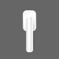 White plastic doorknob for door or window. Realistic doorknob. Vector. vector