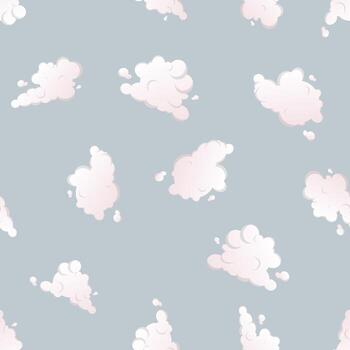 A pattern with pink clouds on a gray background vector