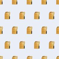 Seamless pattern with school backpacks. Endless background with a backpack. Good for travel and school backgrounds. . vector