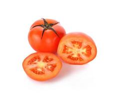 fresh tomatoes on white background photo