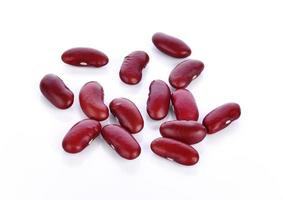 red beans on white background photo