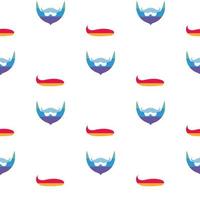 Seamless pattern. Male face contour with LGBT colors. Logo man with a beard for LGBT themes. Vector. vector
