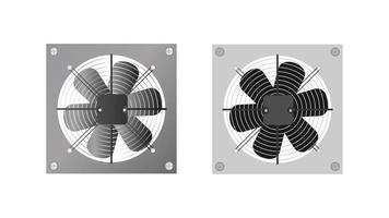 extractor de aire de estilo realista. ventilador, enfriador para la computadora. aislado. vector. vector