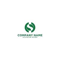 natural logo with leaf shaped letter s vector