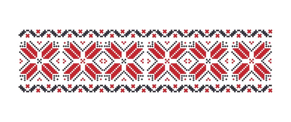 Traditional Ukrainian pattern. Isolated. Vector.