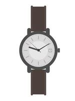 A watch on a white background with a black face vector