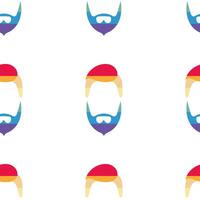 Seamless pattern. Male face contour with LGBT colors. Logo man with a beard for LGBT themes. Vector. vector