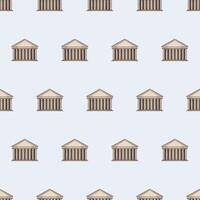 Seamless pattern with pantheon. Endless background. Good for postcards, prints, wrapping paper and backgrounds. Vector. vector