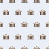 Seamless pattern with pantheon. Endless background. Good for postcards, prints, wrapping paper and backgrounds. Vector. vector